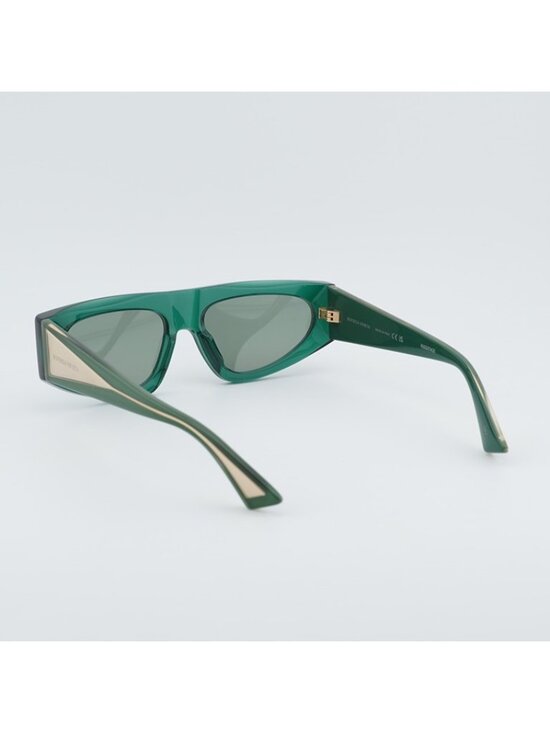 Bottega Veneta BV1277S 003 Sunglasses Green Cat Eye Frame, Green Lenses main image 5